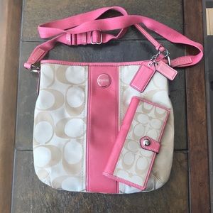 Coach cross body bag with matching wallet!